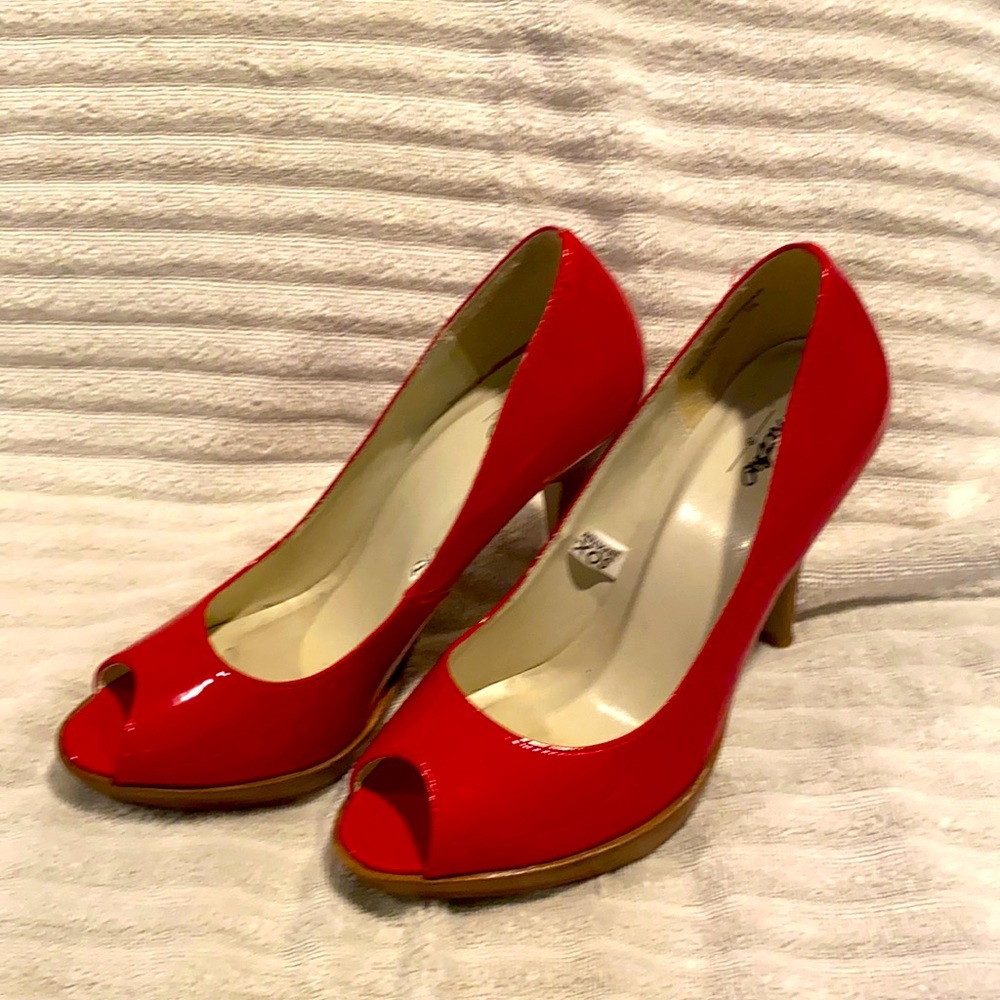 Patton leather stiletto peep toe shoes